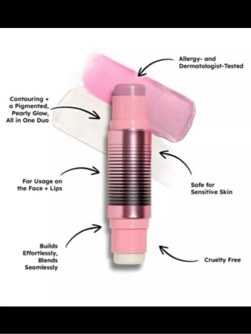 Dibs Beauty Glowtour Ph Blush & Highlighter Stick — Aura BNIB